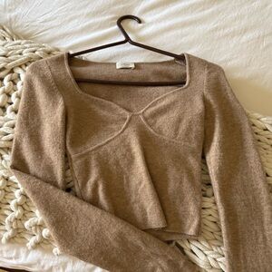 Wilfred silicy Sweater Sweetheart long sleeve Wool Cashmere Blend Size XS